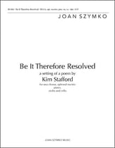 Be it Therefore Resolved SATB choral sheet music cover